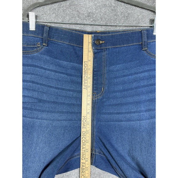 Isaac Mizrahi Pull On High Rise Skinny Jeans Womens Size XXL Stretch Blue Denim - Picture 10 of 12
